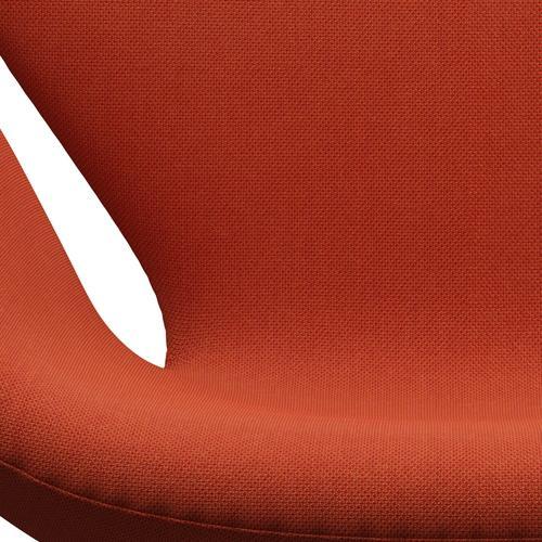 Fritz Hansen Swan Lounge Chair, Silver Grey/Steelcut Trio Orange