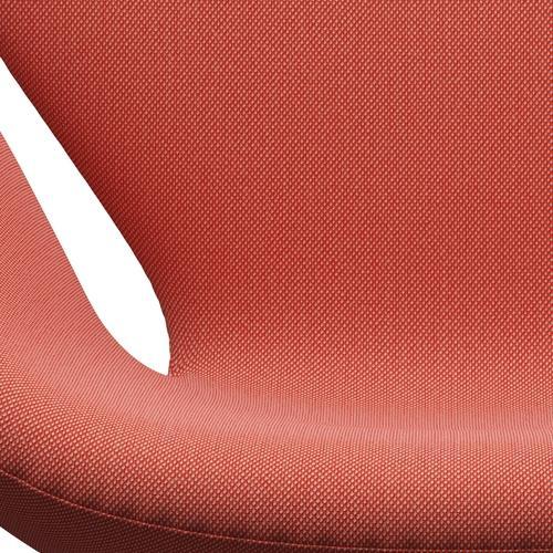 Fritz Hansen Swan Lounge Chair, Silver Grey/Steelcut Trio Pink/Orange