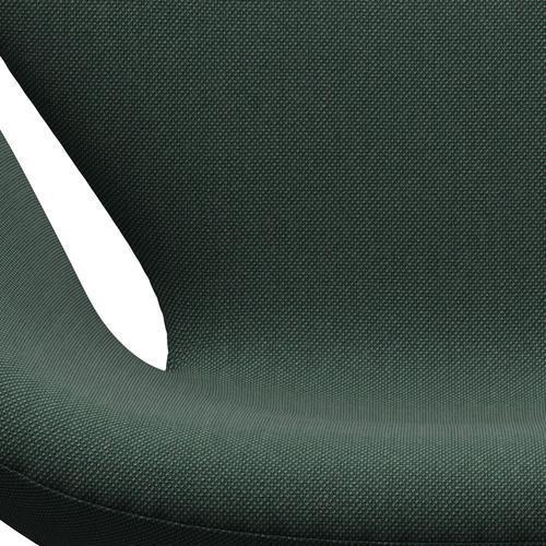 Fritz Hansen Swan Lounge Chair, Silver Grey/Steelcut Trio Dusty Green