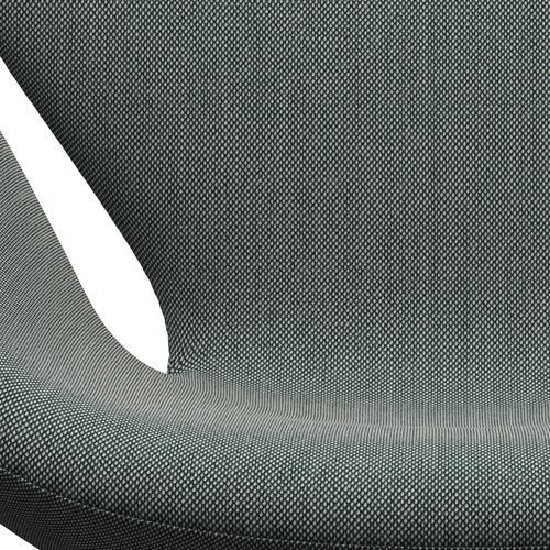 Fritz Hansen Swan Lounge Chair, Silver Grey/Steelcut Trio White/Dark Green
