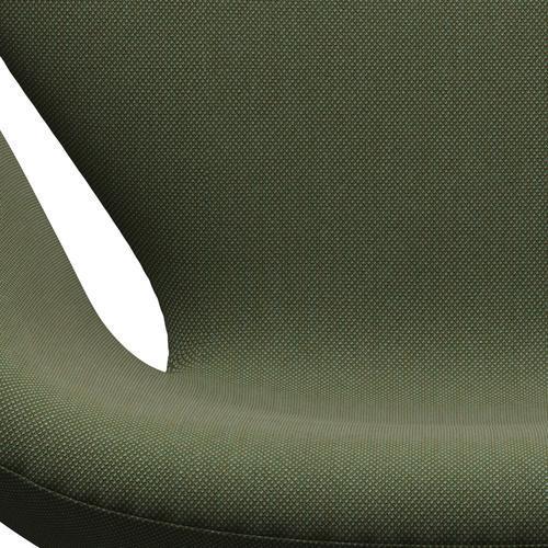 Fritz Hansen Swan Lounge Chair, Silver Grey/Steelcut Trio Delicate Green