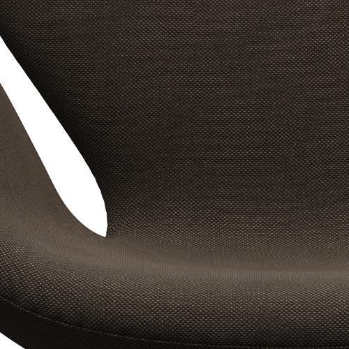 Fritz Hansen Swan Lounge Chair, Silver Grey/Sunniva Chocolate/Black