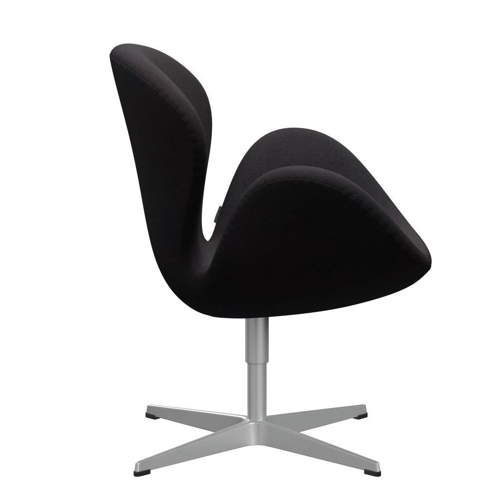 Fritz Hansen Swan Lounge Chair, Silver Grey/Sunniva Black (683)