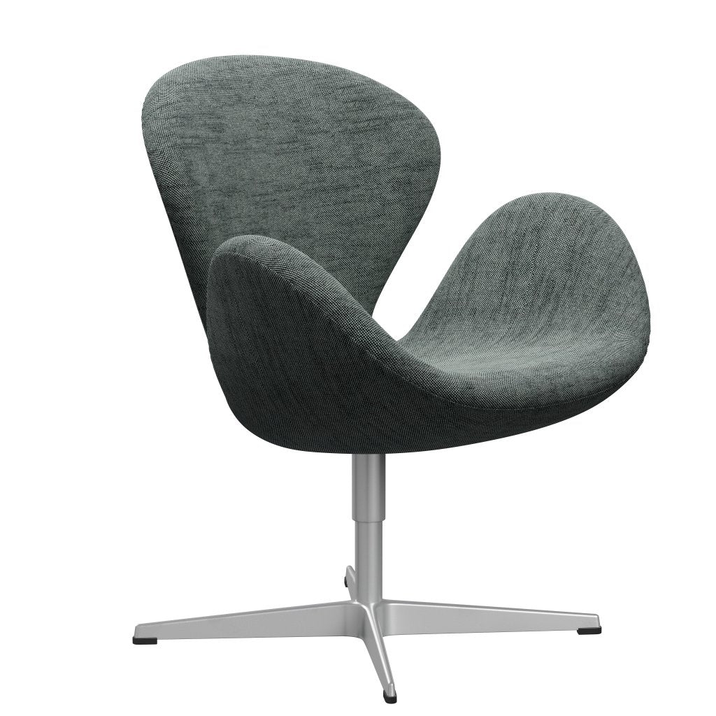 Fritz Hansen Swan Lounge Chair, Silver Grey/Sunniva Black/White
