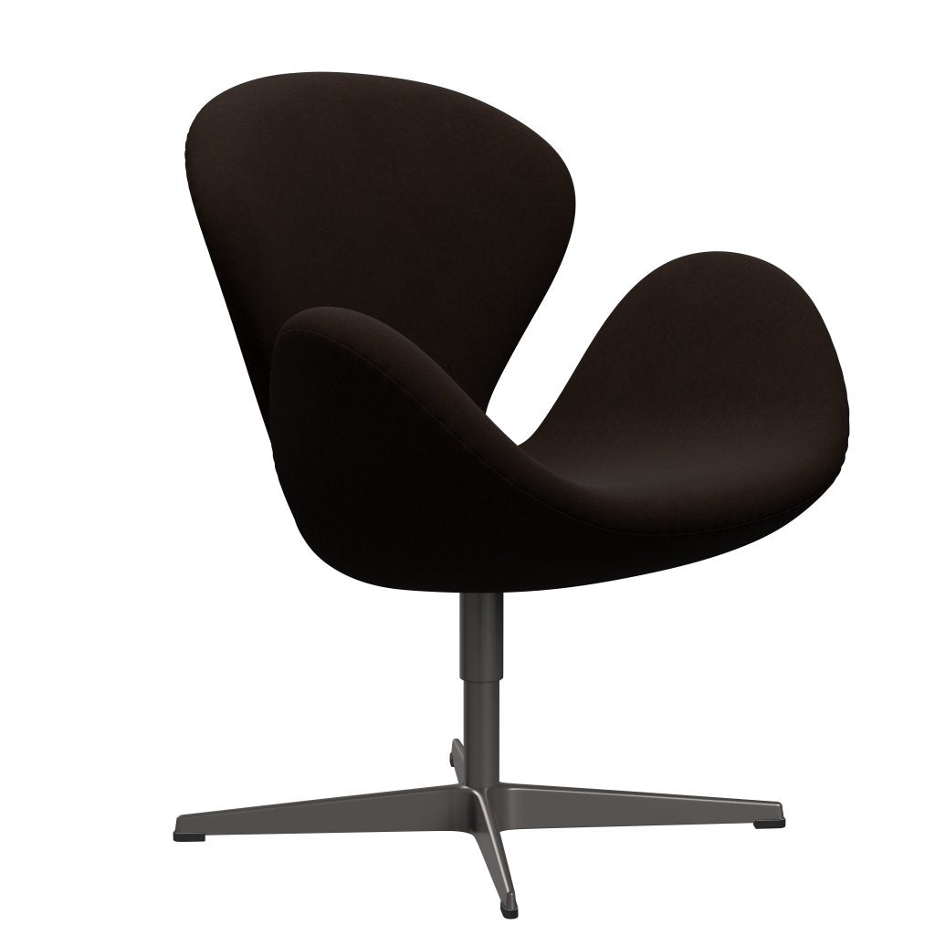 Fritz Hansen Swan Lounge Chair, Warm Graphite/Comfort Brown (01566)