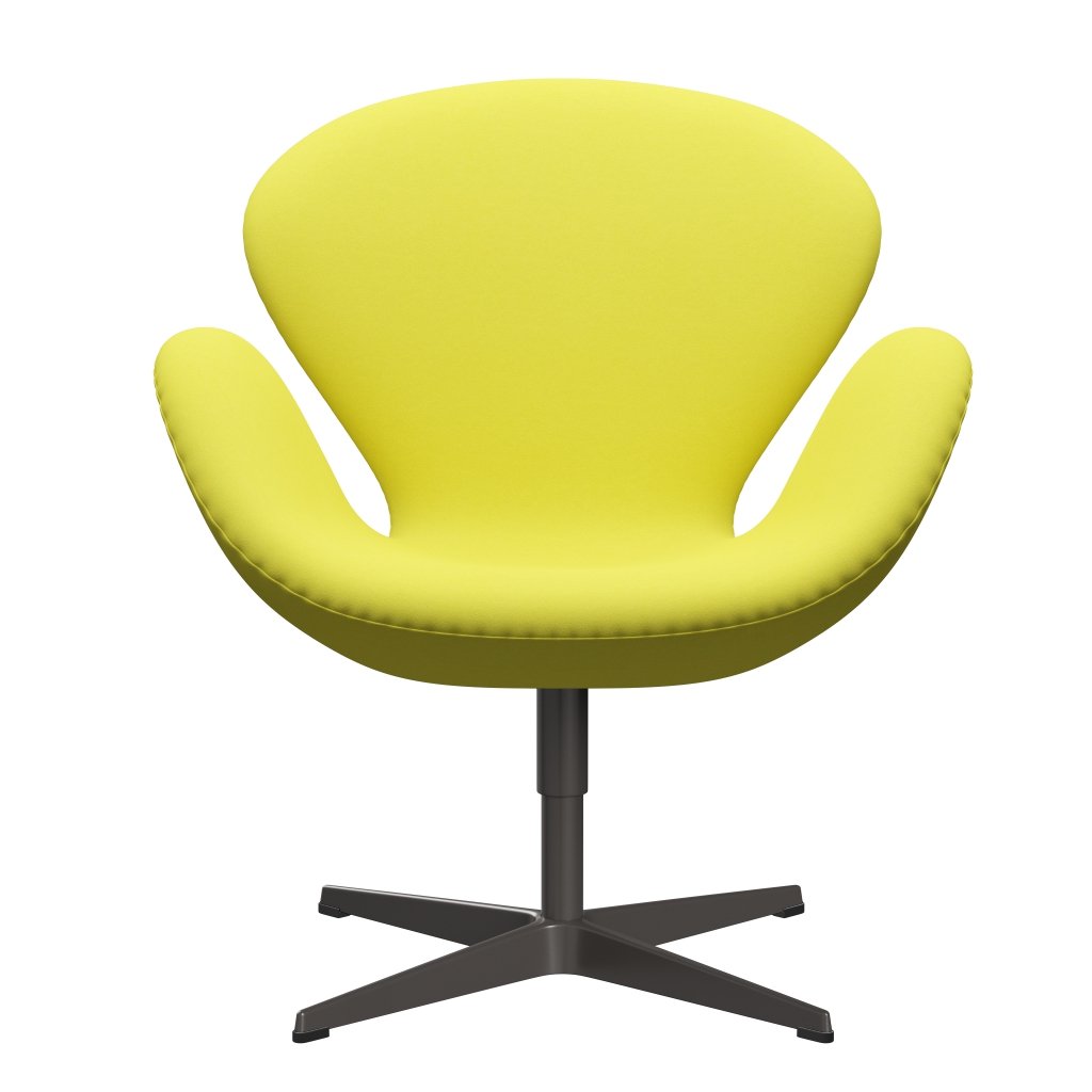 Fritz Hansen Swan Lounge Chair, Warm Graphite/Comfort Light Yellow