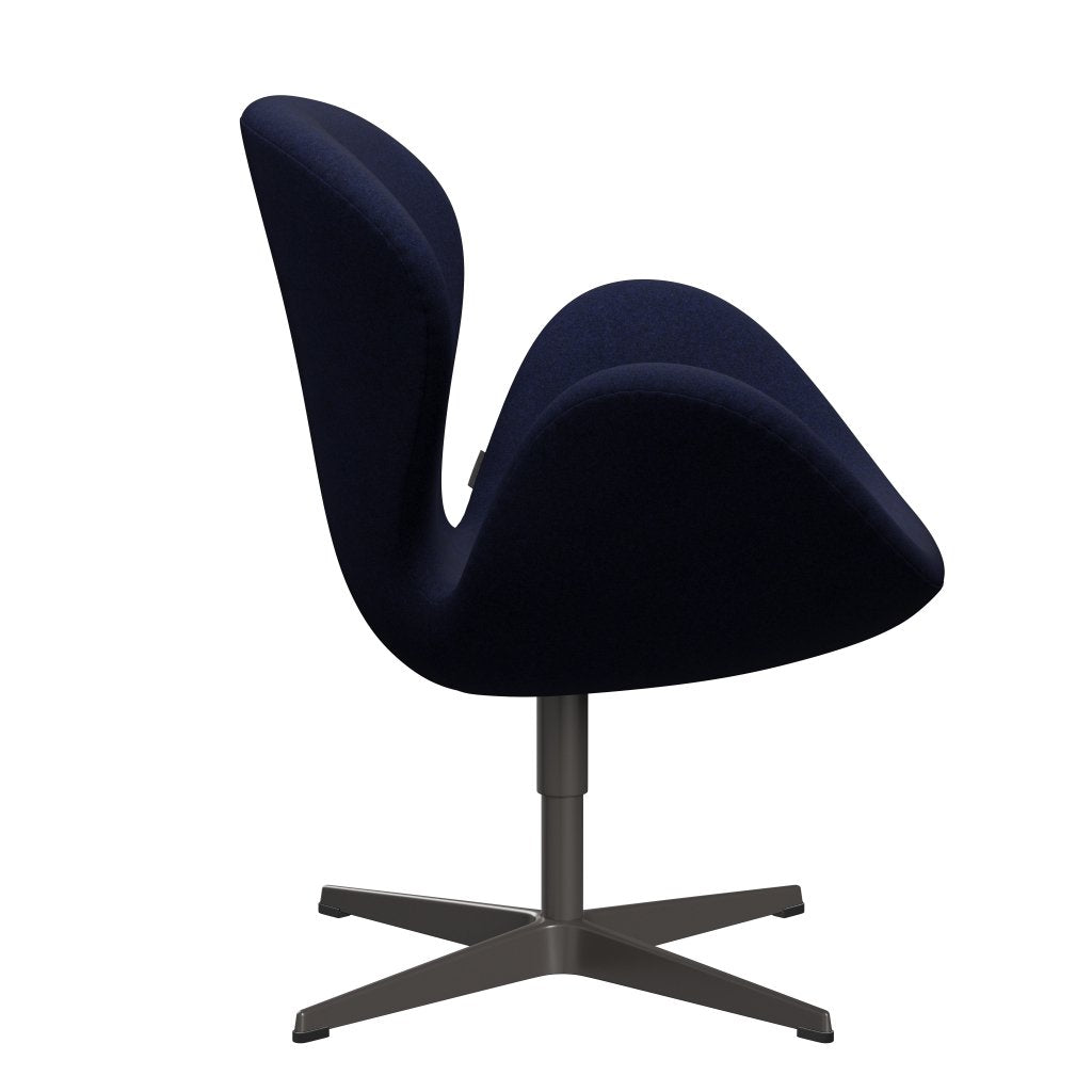 Fritz Hansen Swan Lounge Chair, Warm Graphite/Divina Melange Dark Blue