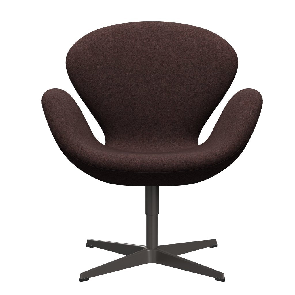 Fritz Hansen Swan Lounge Chair, Warm Graphite/Divina Melange Dusty Violet