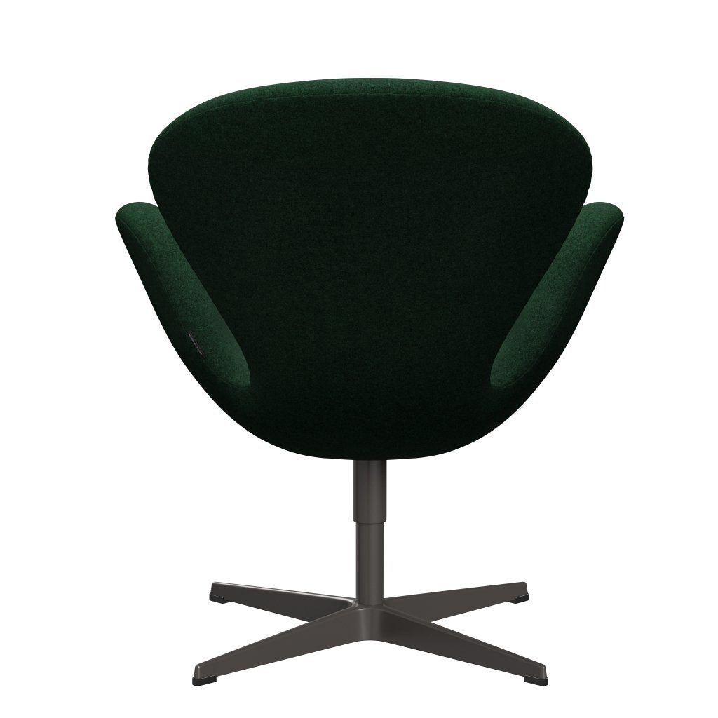 Fritz Hansen Swan Lounge Chair, Warm Graphite/Divina Melange Warm Dark Green