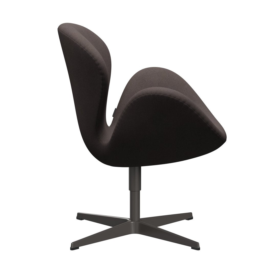 Fritz Hansen Swan Lounge Chair, Warm Graphite/Divina Pastel Brown