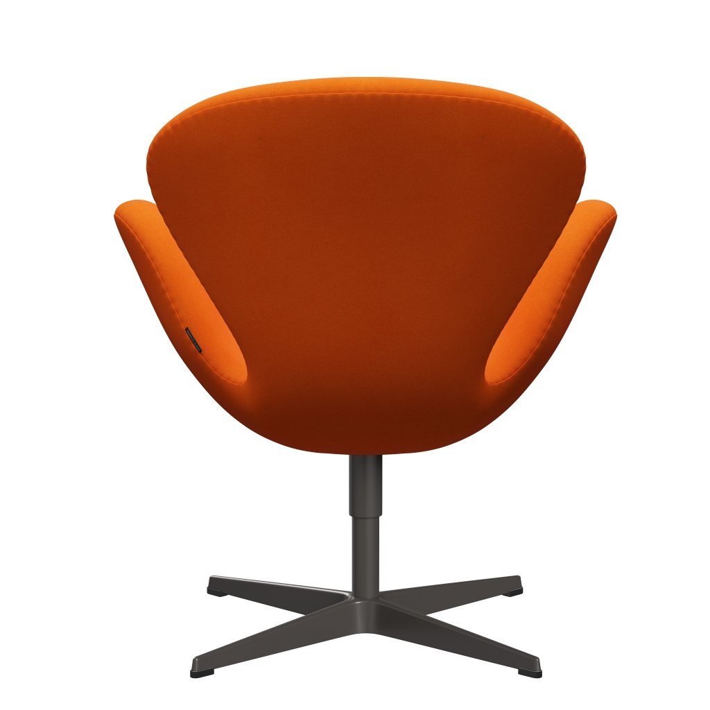 Fritz Hansen Swan Lounge Chair, Warm Graphite/Divina Pastello Orange