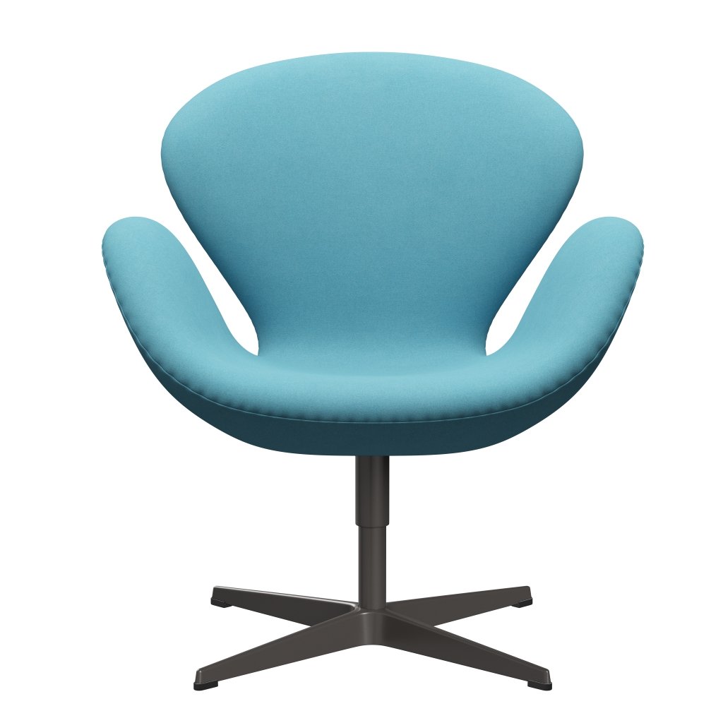 Fritz Hansen Swan Lounge Chair, Warm Graphite/Divina Turquoise Light