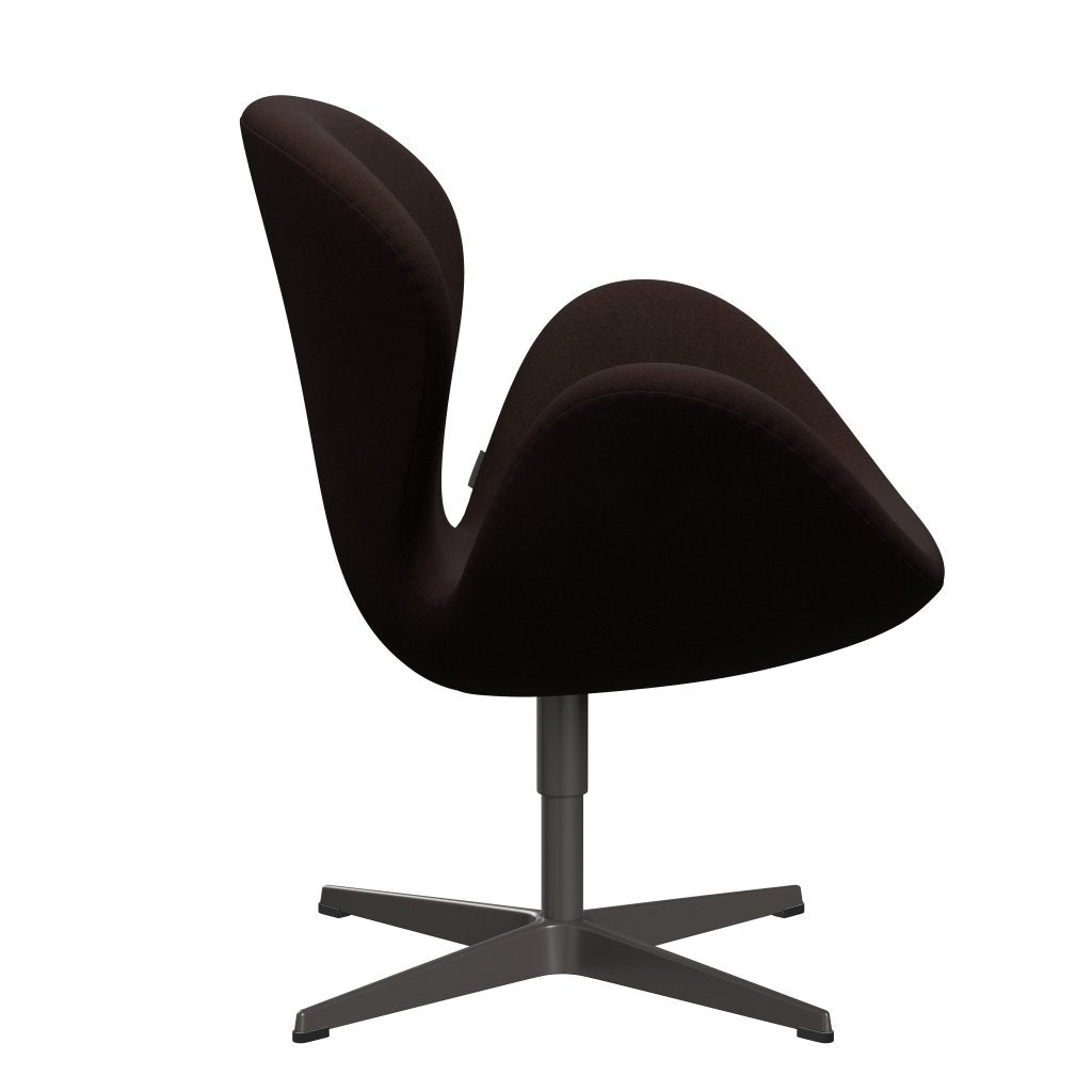 Fritz Hansen Swan Lounge Chair, Warm Graphite/Divina Warm Brown