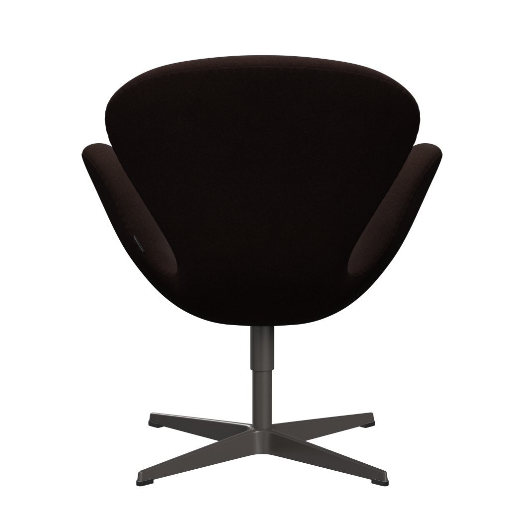 Fritz Hansen Swan Lounge Chair, Warm Graphite/Divina Warm Brown