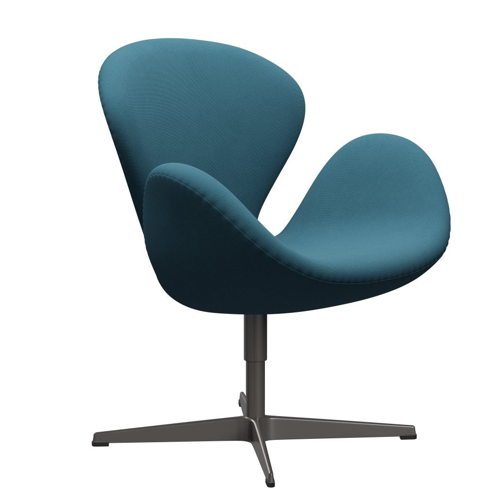 Fritz Hansen Swan Lounge Chair, Warm Graphite/Fame Blue Green