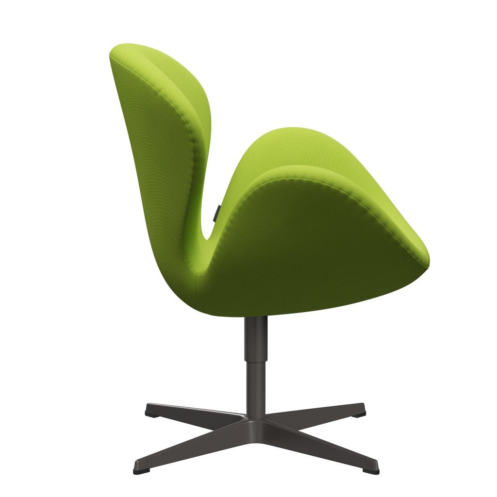 Fritz Hansen Swan Lounge Chair, Warm Graphite/Fame Neon Green