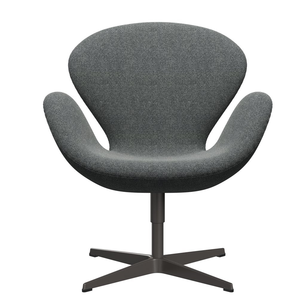 Fritz Hansen Swan Lounge Chair, Warm Graphite/Hallingdal White Black