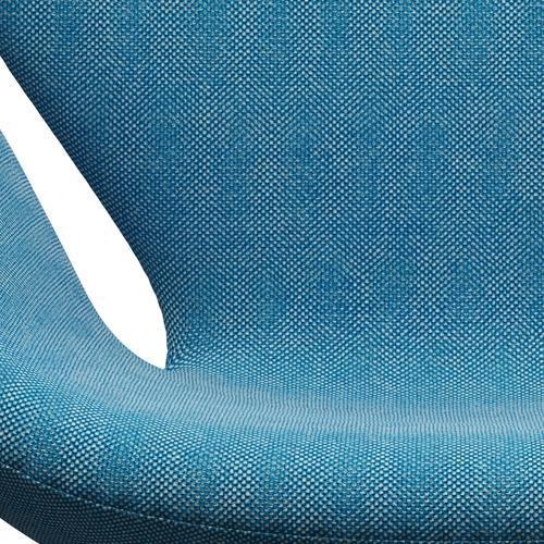 Fritz Hansen Swan Lounge Chair, Warm Graphite/Hallingdal White/Turquoise