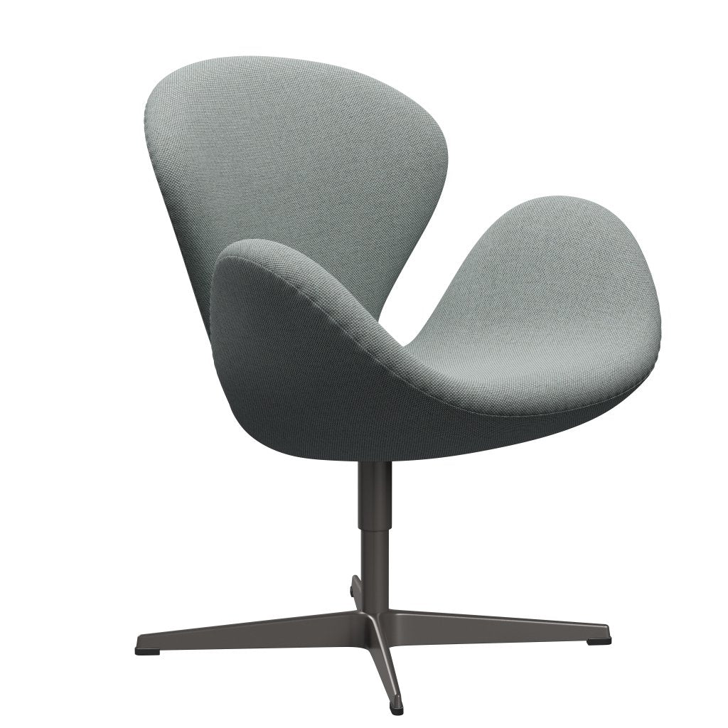 Fritz Hansen Swan Lounge Chair, Warm Graphite/Re Wool Pale Aqua