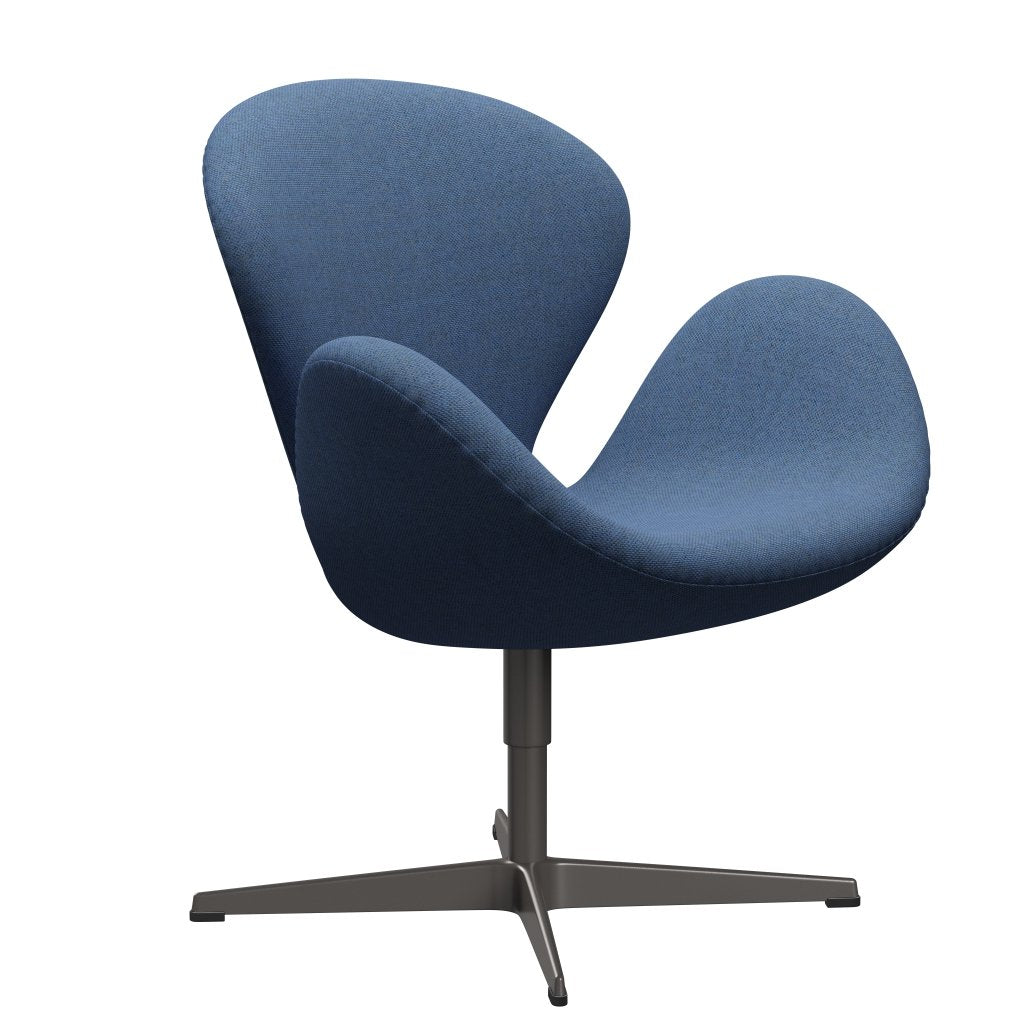 Fritz Hansen Swan Lounge Chair, Warm Graphite/Re Wool Blue/Natural