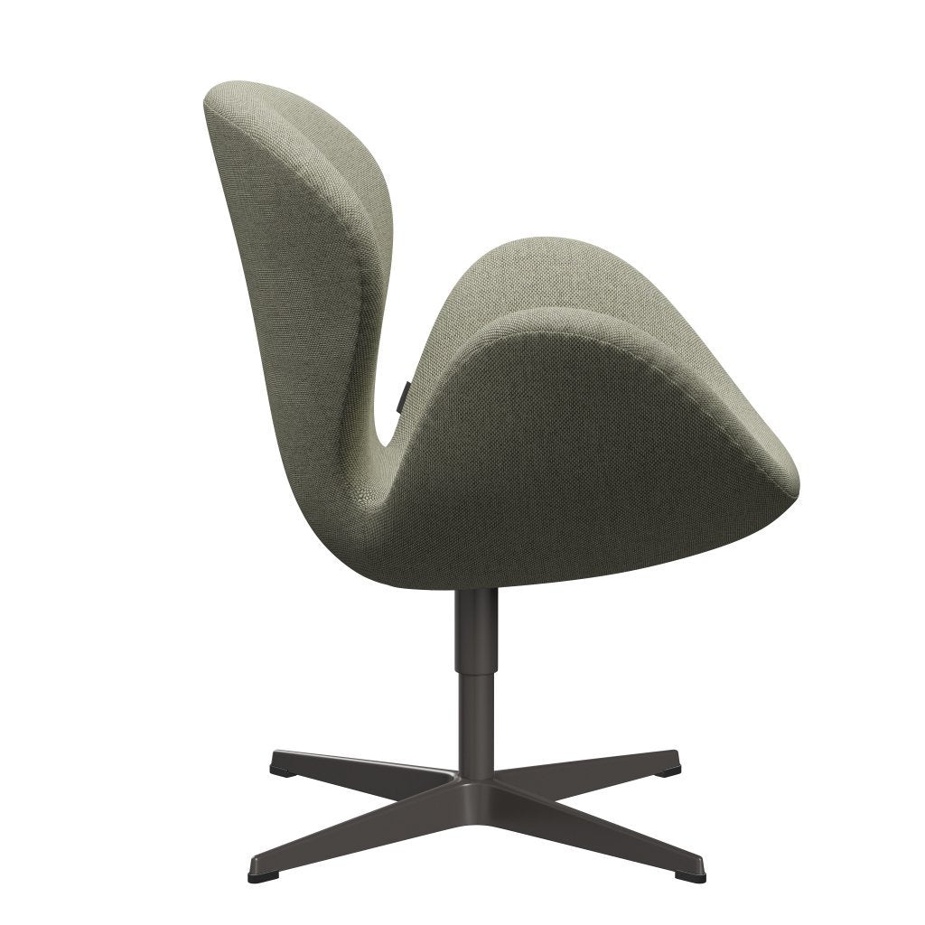 Fritz Hansen Swan Lounge Chair, Warm Graphite/Re Wool Lime Green/Natural