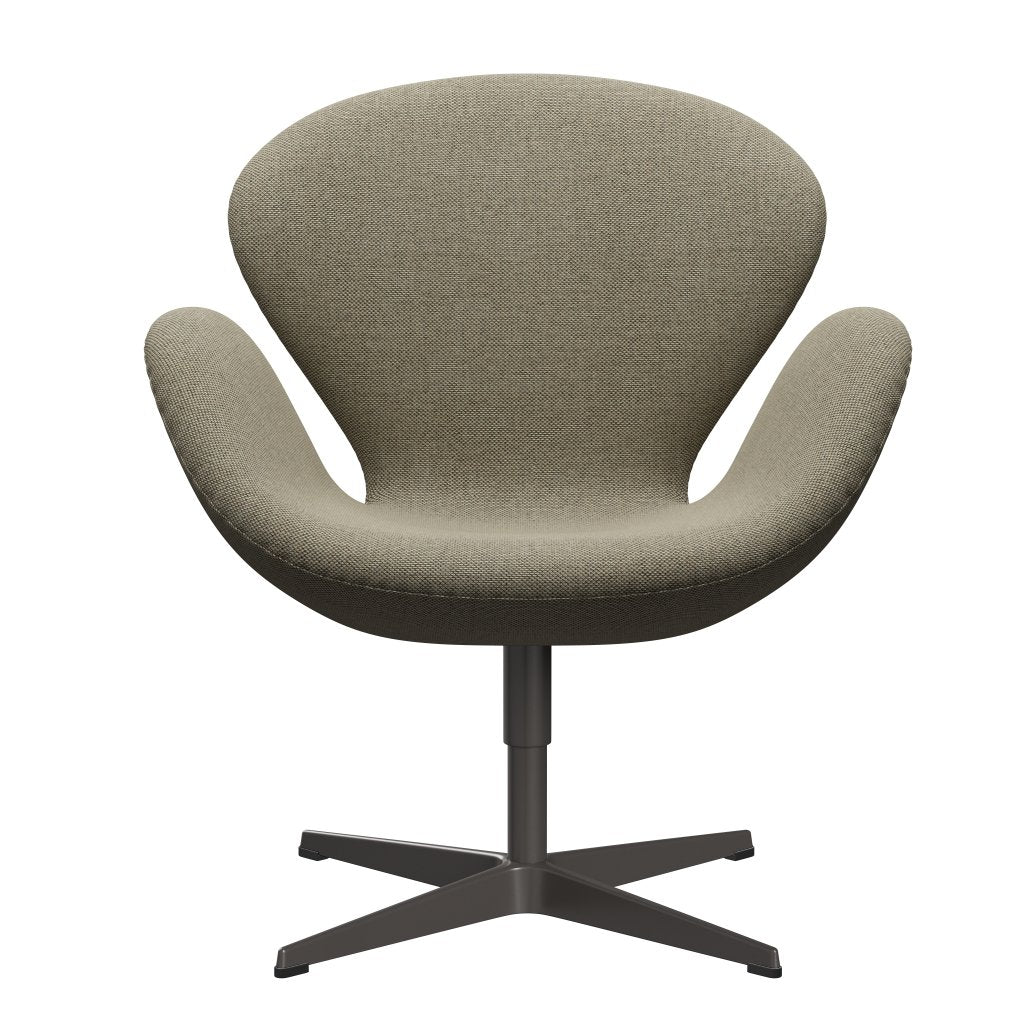 Fritz Hansen Swan Lounge Chair, Warm Graphite/Re Wool Light Beige/Natural