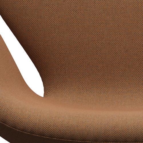 Fritz Hansen Swan Lounge Chair, Warm Graphite/Re Wool Ornage/Natural
