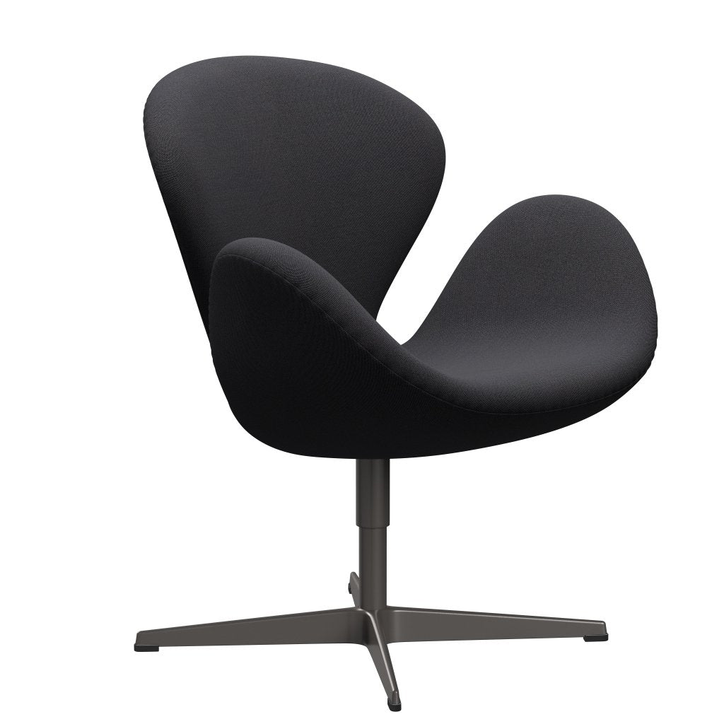 Fritz Hansen Swan Lounge Chair, Warm Graphite/Rims Brown/Dark Blue