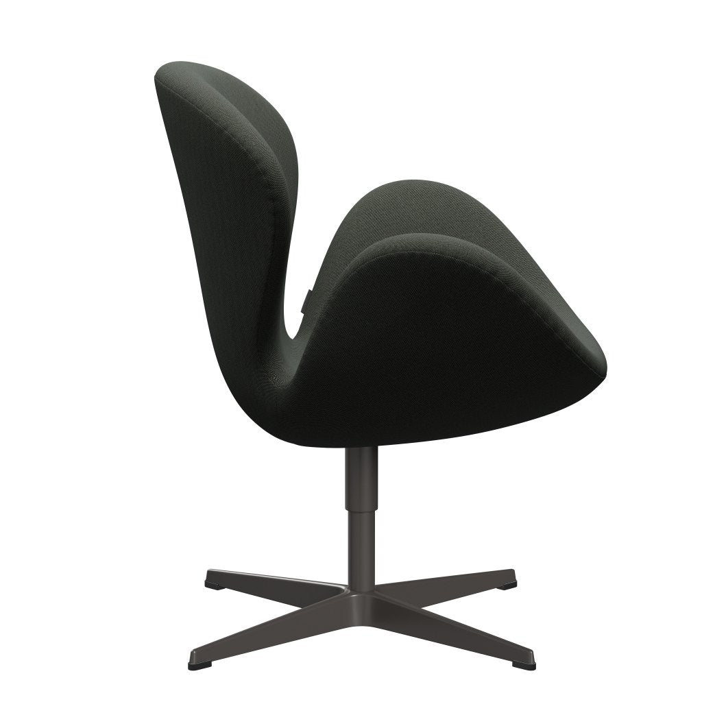 Fritz Hansen Swan Lounge Chair, Warm Graphite/Rims Brown/Moss Green