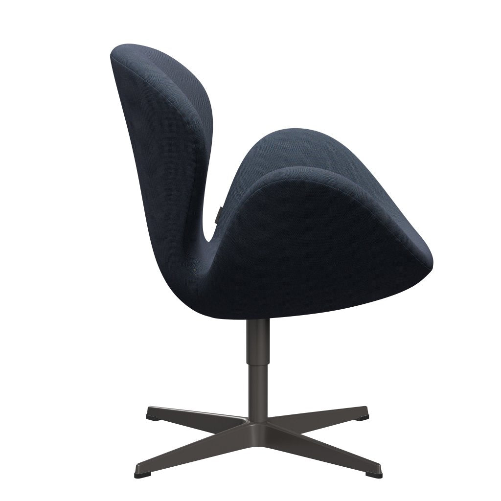 Fritz Hansen Swan Lounge Chair, Warm Graphite/Steelcut Trio Olive Green/Turquoise
