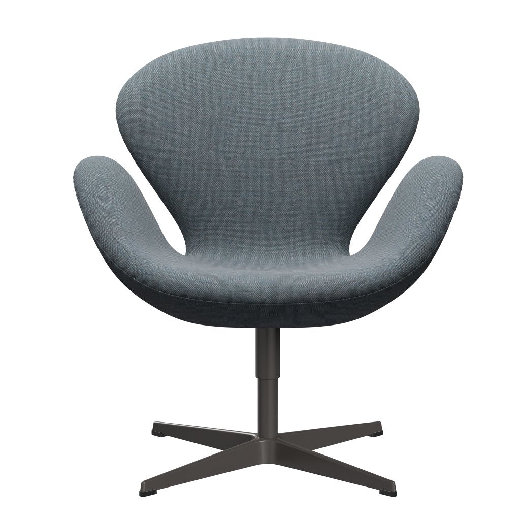 Fritz Hansen Swan Lounge Chair, Warm Graphite/Sunniva Soft Blue