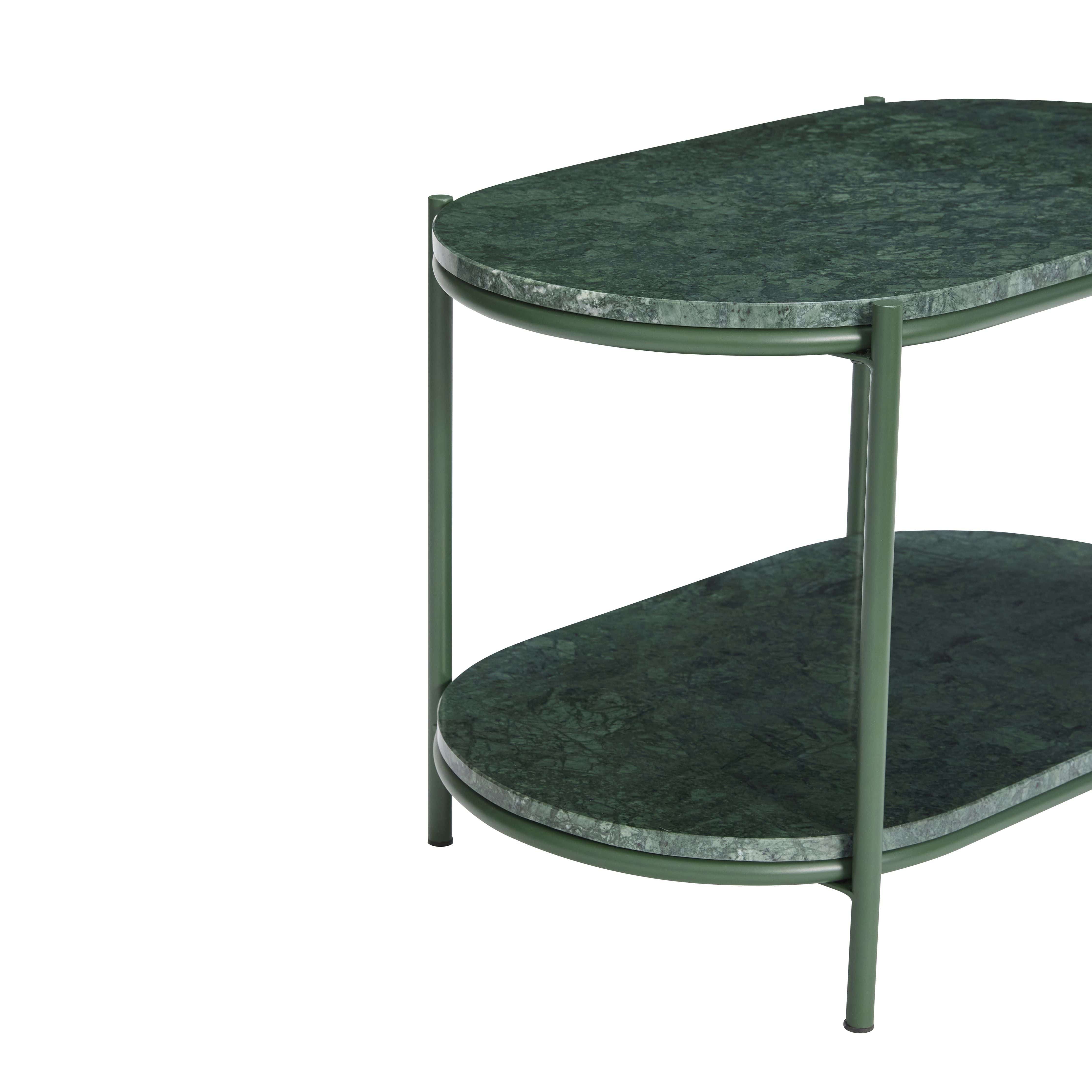 Hübsch Nusa Table Metal/Marble Green