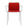 Kartell Audrey Soft Armchair, White/Red
