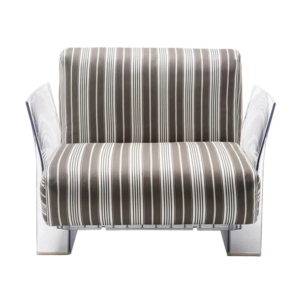 Kartell Pop Outdoor Armchair Stripes, Taupe