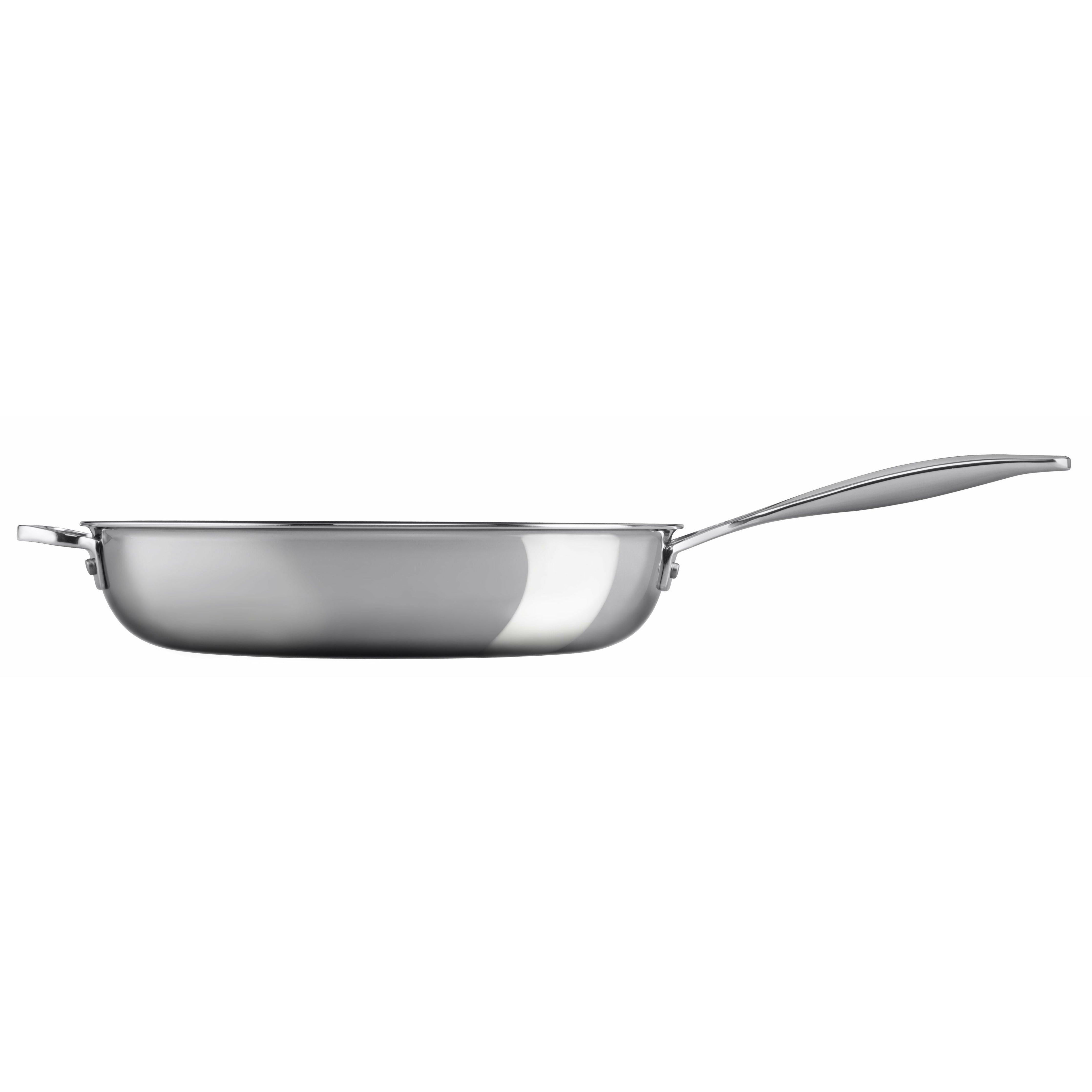 Le Creuset Signature Stainless Steel Uncoated Frying Pan With Helper Handle, 28 Cm