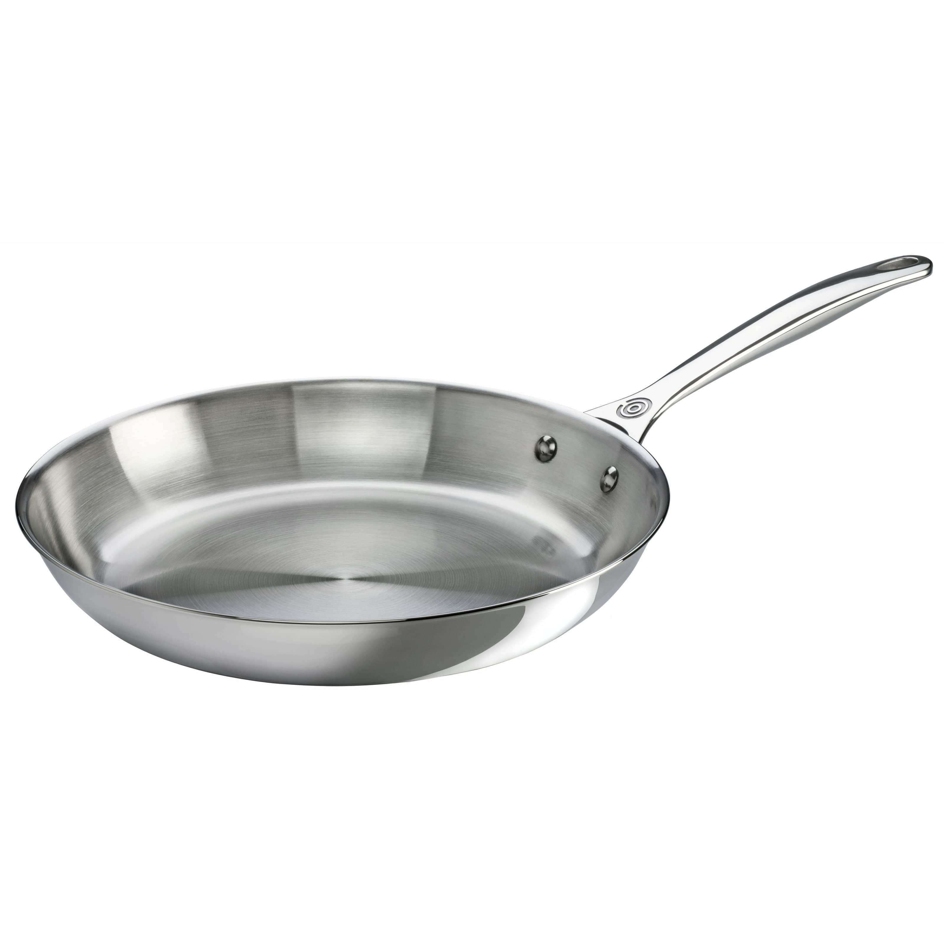 Le Creuset Signature Stainless Steel Uncoated Shallow Frying Pan, 20 Cm