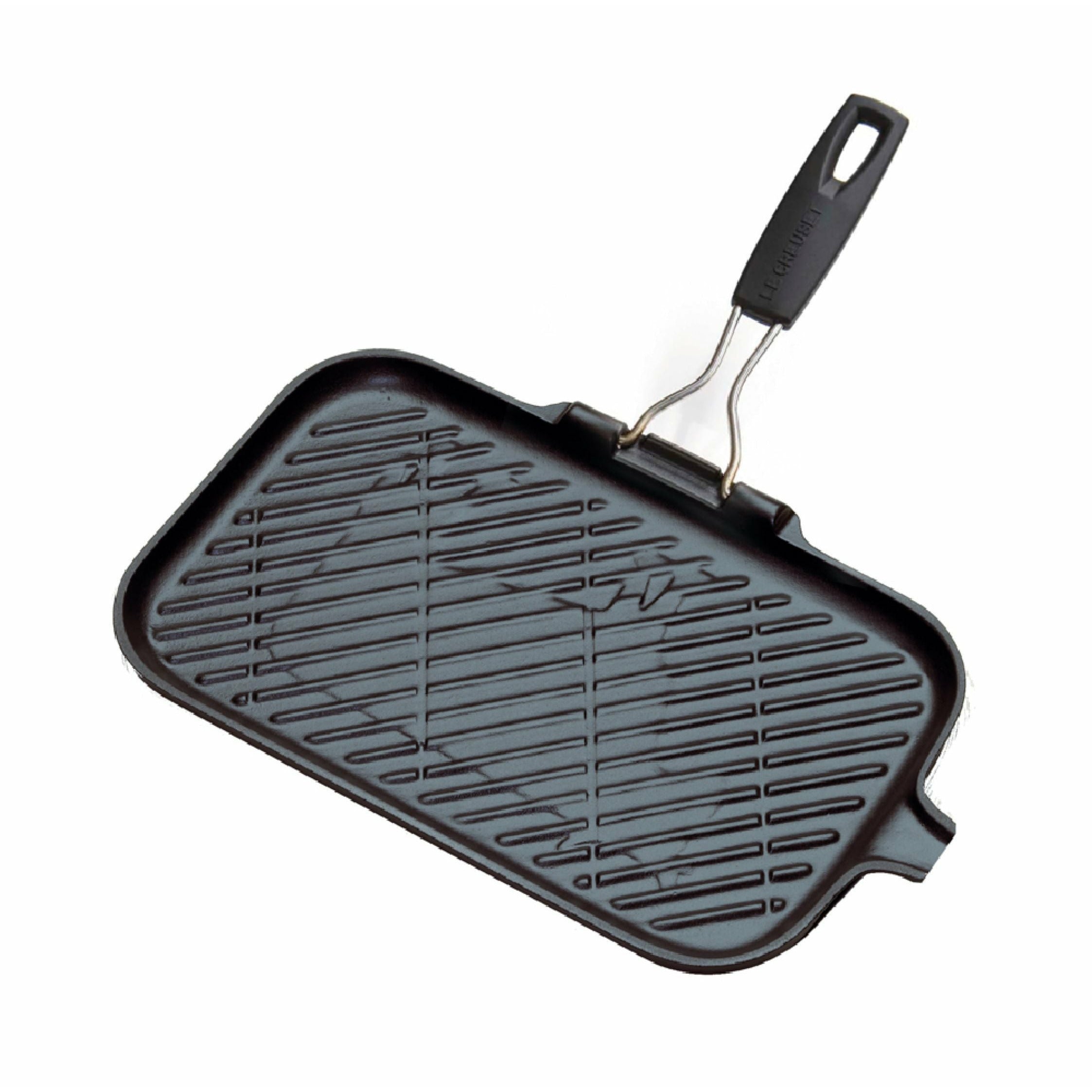 Le Creuset Tradition Rectangular Grill Pan With Silicone Handle 36 X 20 Cm, Black