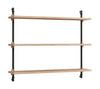 Moebe Wall Shelving Ws.65.1, Oak/Black