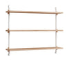 Moebe Wall Shelving Ws.65.1, Oak/White