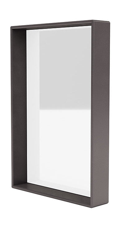 Montana Shelfie Mirror With Shelf Frame, Coffee Brown