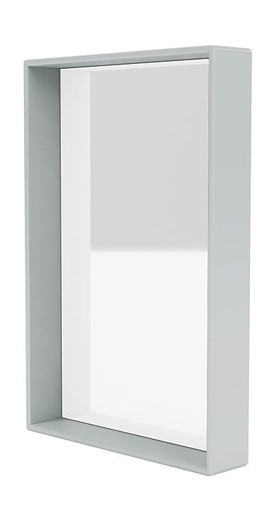 Montana Shelfie Mirror With Shelf Frame, Oyster Grey