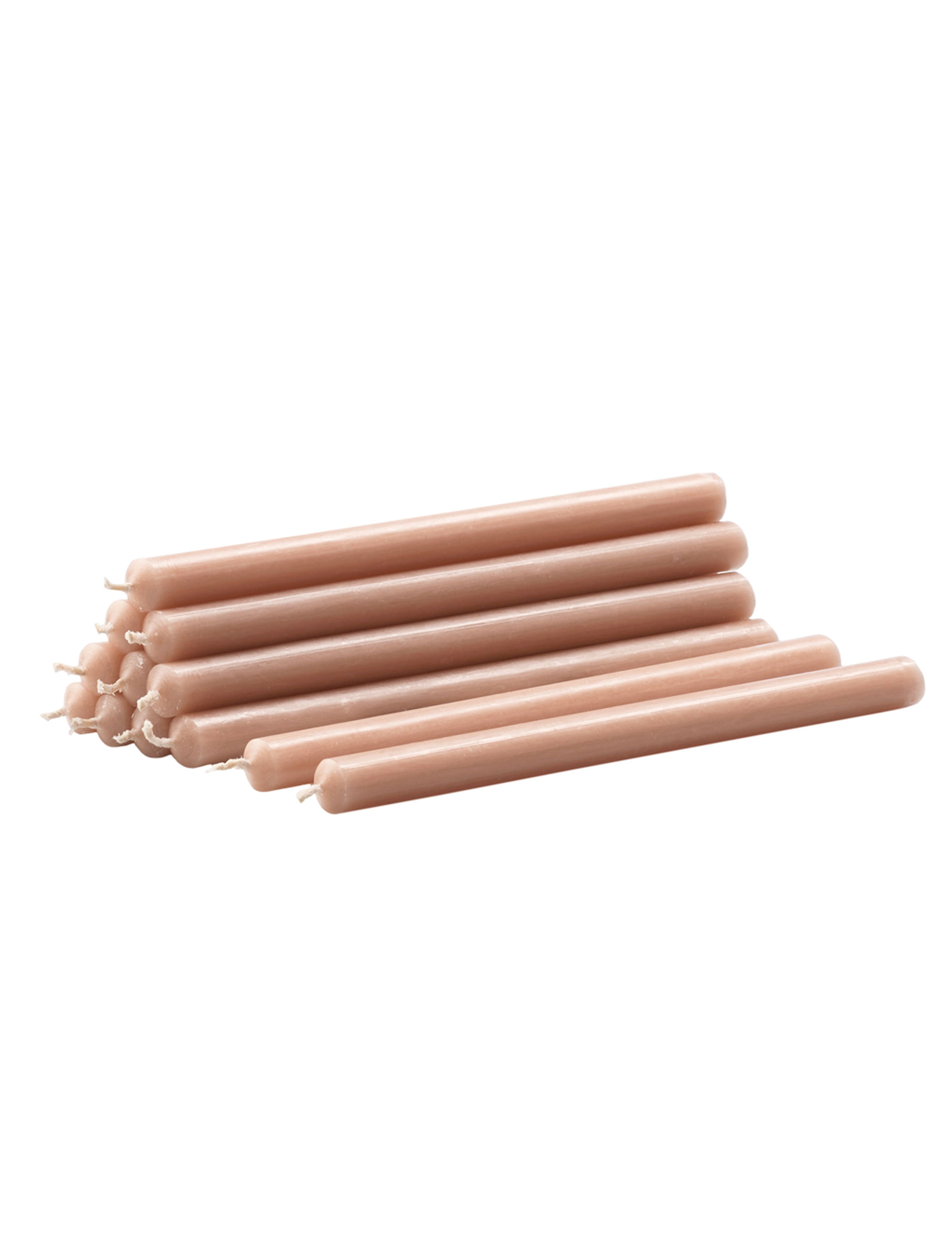 Stoff Nagel Candles, Beige, 12 Pcs.